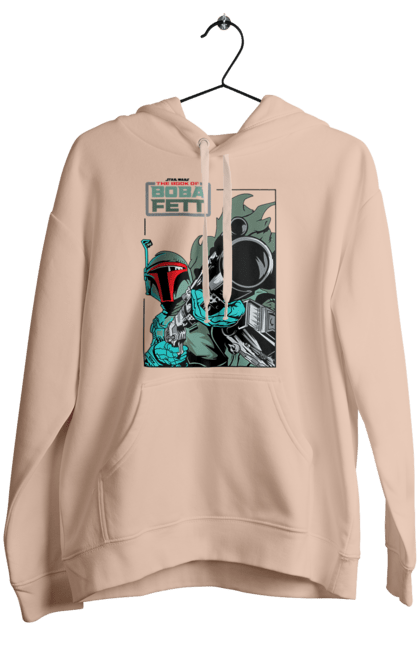 Women's hoodie with prints Boba Fett. Bob fett, boba fett, clone, head hunter, star wars. 2070702