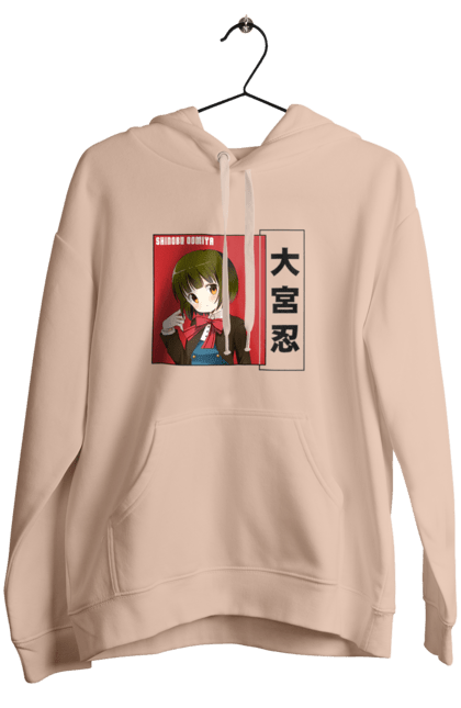 Women's hoodie with prints Kiniro Mosaic Shinobu Omiya. Anime, gold mosaic, kiniro mosaic, kinmoza, manga, shinobu, shinobu omiya. 2070702