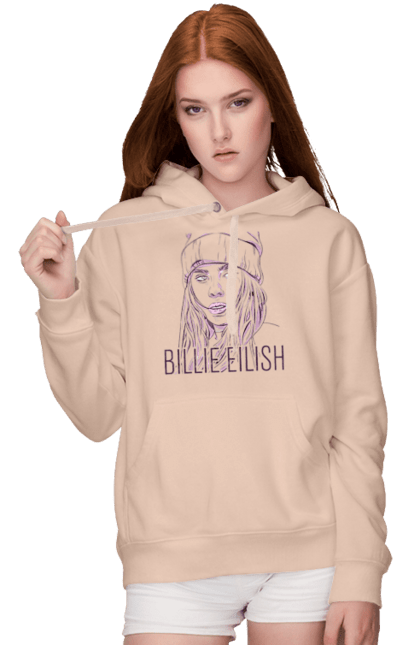 Жіноче худі з принтом "Billie eilish4". Айліш біллі, біллі айліш, біллі айліш дизайн, біллі айліш футболка, графіка, крута, фан арт, фанат, футболка біллі айліш. 2070702