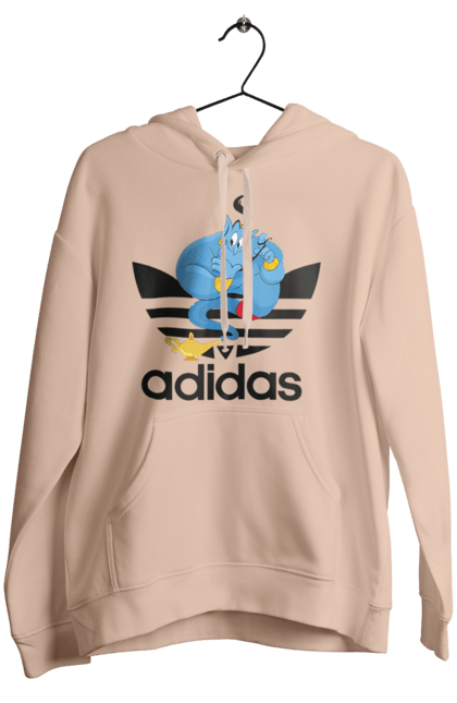 Жіноче худі з принтом "Adidas Джин". Adidas, aladdin, genie, адідас, аладдін, джин, джині, мультфільм, персонаж. 2070702