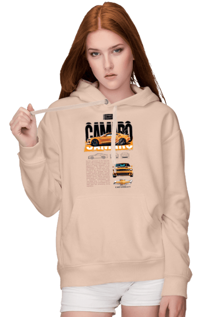 Women's hoodie with prints Chevrolet Camaro. Auto, automobile, camaro, car, chevrolet, chevrolet camaro. 2070702