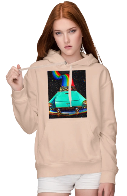 Picture, a car in space