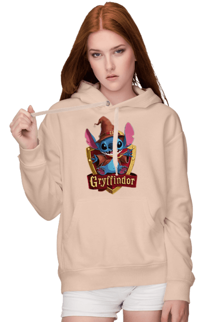 Жіноче худі з принтом "Стіч Ґрифіндор". Gryffindor, harry potter, hogwarts, stich, гаррі поттер, грифіндор, стіч, факультет, франшиза, хогвартс. 2070702