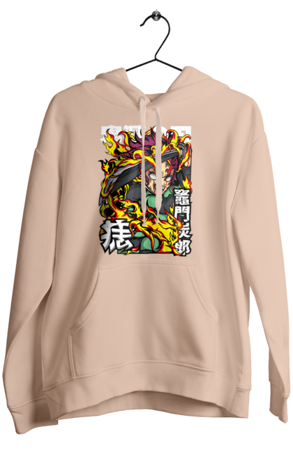 Women's hoodie with prints Demon Slayer Tanjiro. Anime, demon slayer, kamado tanjiro, manga, tanjiro. 2070702