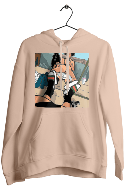 Женское худи с принтом Голое Селфи В Зеркале. 18, жопа, сверху, селфи. 2070702