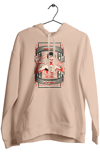 Women's hoodie with prints Bruce Lee. Actor, bruce lee, dragon, movie, poster. 2070702