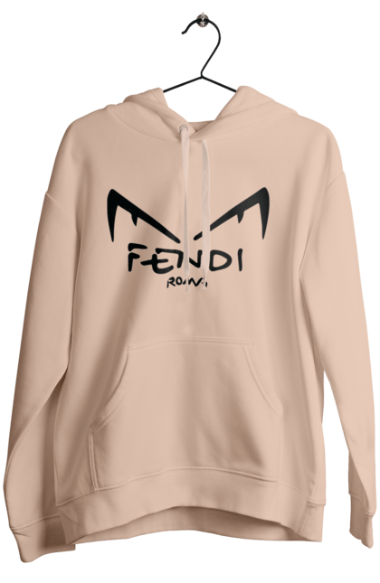 Женское худи с принтом Fendi. Fendi, lvmh, бренд, дом моды, италия, люкс, мода, одежда, сумка, фенди. 2070702