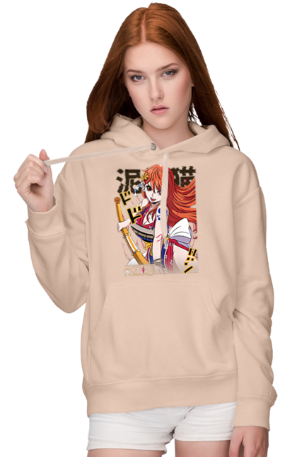 Women's hoodie with prints One Piece Nami. Anime, cat burglar, manga, nami, one piece, straw hat pirates. 2070702