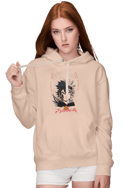 Women's hoodie with prints Black Clover Asta. Anime, asta, black clover, manga, wizard king. 2070702