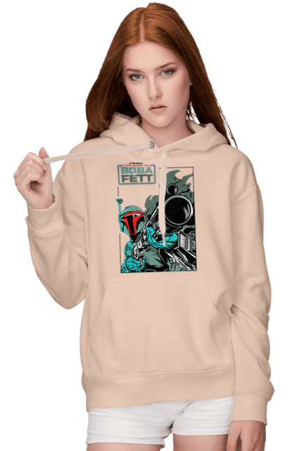 Women's hoodie with prints Boba Fett. Bob fett, boba fett, clone, head hunter, star wars. 2070702