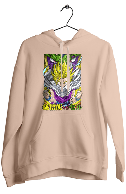 Women`s hoodie with prints Dragon Ball Gohan. Anime, dragon ball, gohan, goku, manga, tv series, vegeta. 2070702