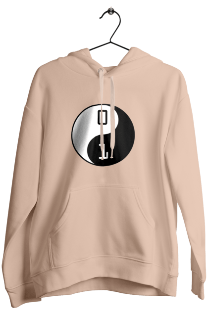 Жіноче худі з принтом "Інь Янь". Angular, c, css, html, it, javascript, jquery, php, python, react, svelt, vue, айтишник, айті, гумор, код, кодувати, прогер, програміст, програмісти, ти ж, ти ж програміст, тиж програміст. 2070702