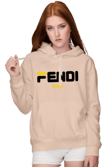 Жіноче худі з принтом "Fendi". Fendi, lvmh, бренд, будинок моди, італія, люкс, мода, одяг, сумка, фенді. 2070702