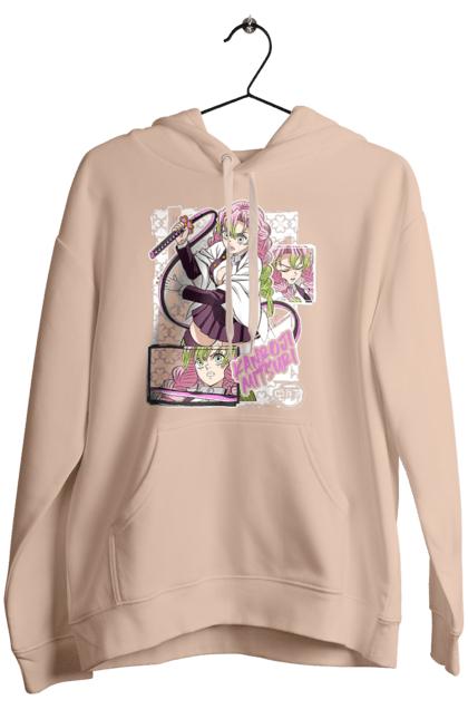 Women's hoodie with prints Demon Slayer Mitsuri. Anime, demon slayer, giyu tomioka, manga, mitsuri, mitsuri kanroji, serial. 2070702