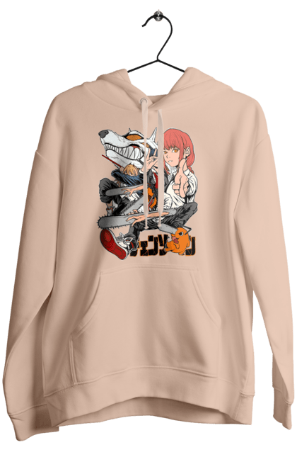 Women's hoodie with prints Chainsaw Man. Anime, chainsaw man, demon, denji, manga, pochita, shonen. 2070702