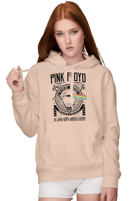 Жіноче худі з принтом "Pink Floyd". Pink floyd, альбом, музика, пінк флойд, рок, рок група. 2070702