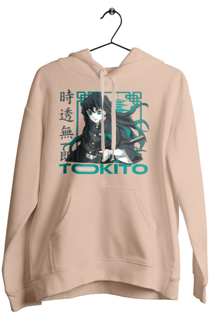 Women's hoodie with prints Demon Slayer Muichiro. Anime, kimetsu no yaiba, manga, muichiro, muichiro tokito, serial. 2070702