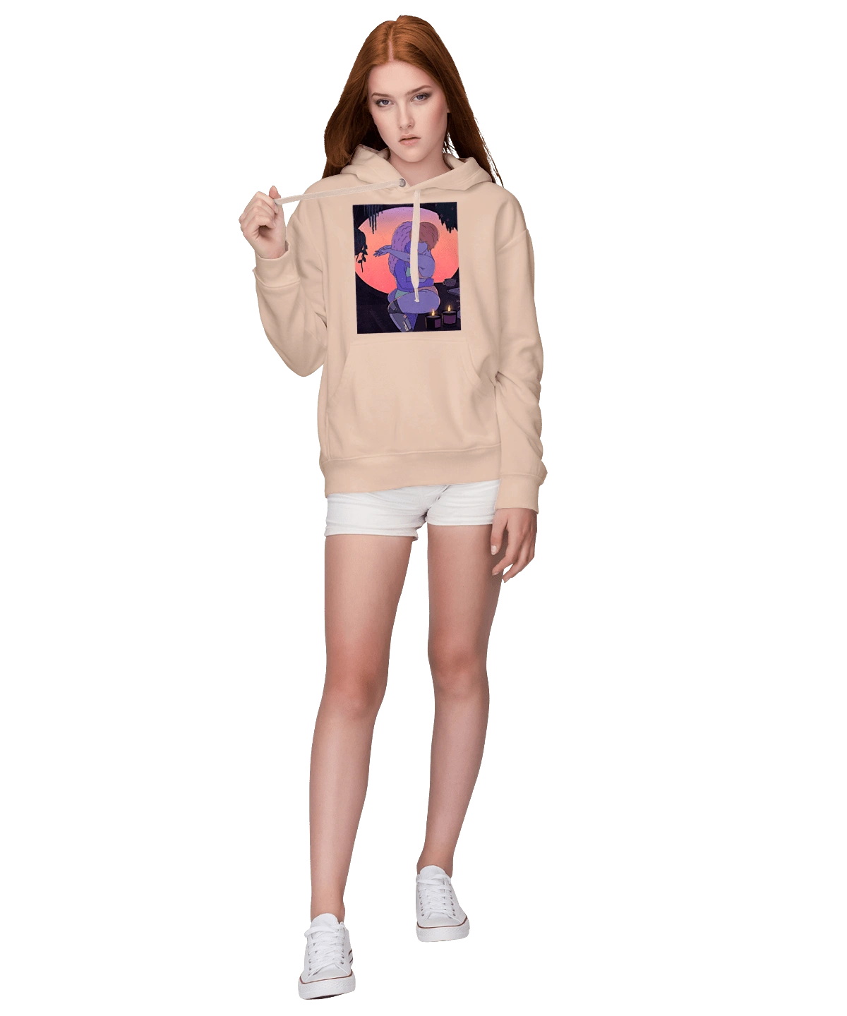 Purple Girls Hugging