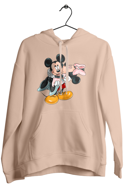 Жіноче худі з принтом "Міккі Маус та Мінні Маус". Mickey mouse, minnie mouse, дісней, міккі, міккі маус, мінні маус, мультфільм. 2070702