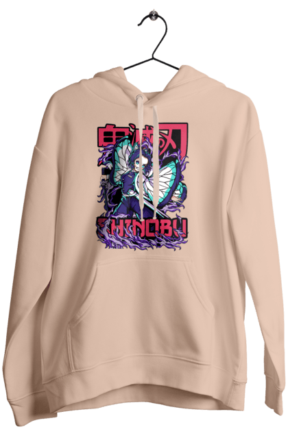 Women's hoodie with prints Demon Slayer Shinobu. Anime, demon slayer, kimetsu no yaiba, manga, serial, shinobu. 2070702