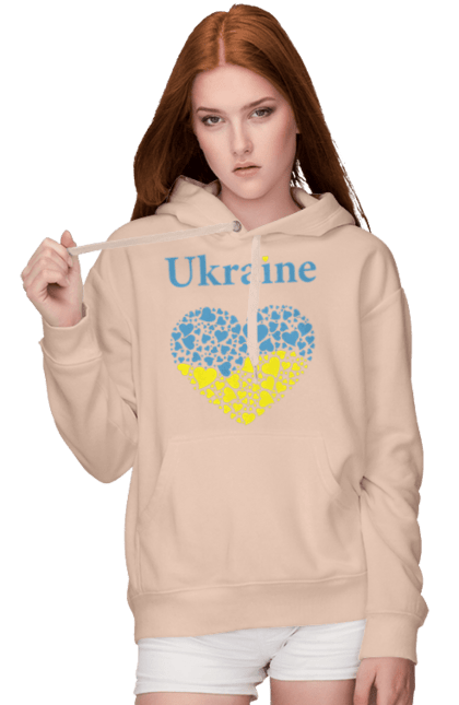 Women`s hoodie with prints Ukraine Heart. Flag, heart, ukraine. 2070702