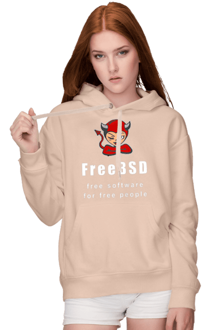 Women`s hoodie with prints Freebsd For Free. Administrator, availability, beast, bsd, daemon, demoness, free, freebsd, freedom, independence, is free, it, it specialist, operating system, os, programmer, red, software, sysadmin, system, system administrator, text, unix, white. 2070702