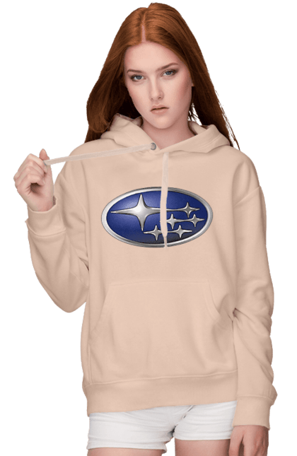 Жіноче худі з принтом "Subaru". Авто, логотип, субару. 2070702