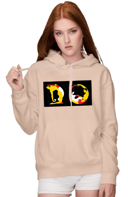 Женское худи с принтом Растяжка По Взрослому. Позы, растяжка. 2070702