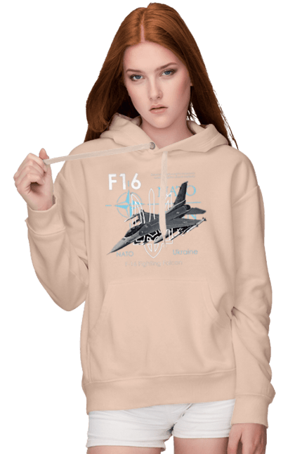 Women`s hoodie with prints F16. F16, howitzer, nasams, suzanne, zaluzhny, zuzana. 2070702