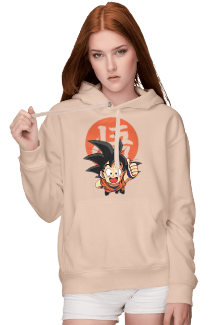 Women's hoodie with prints Dragon Ball Son Goku. Anime, dragon ball, goku, manga, son goku, tv series. 2070702