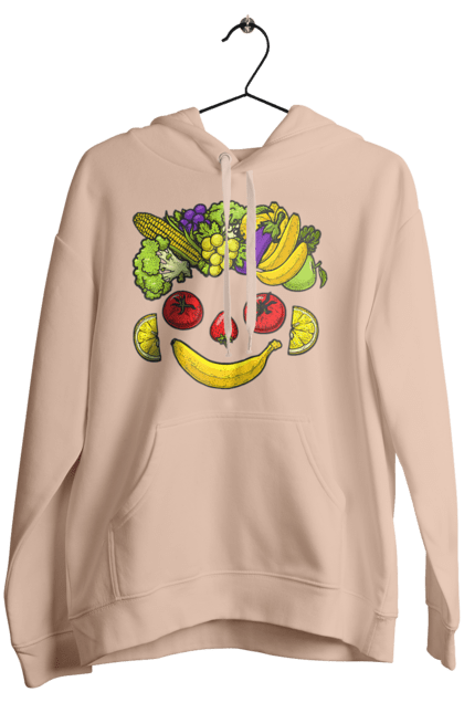 Жіноче худі з принтом "Зсж Посмішка". Зож, овоч, посмішка, фрукт. 2070702