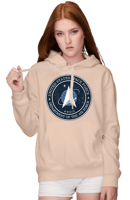 Women's hoodie with prints United States Space Force. Emblem, political, politics, space, space force, space travel, united states, ussf. 2070702