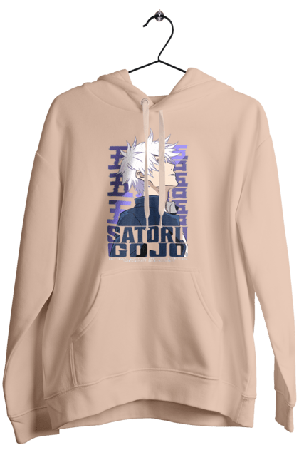 Women's hoodie with prints Jujutsu Kaisen Gojo. Anime, dark fantasy, gojo, jujutsu kaisen, magic battle, manga, mystic. 2070702