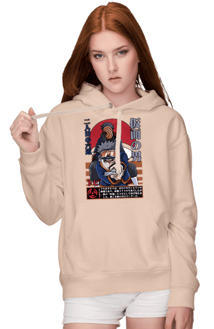 Women's hoodie with prints Naruto Obito Uchiha. Anime, character, manga, naruto, ninja, obito, obito uchiha, tv series, uchiha. 2070702