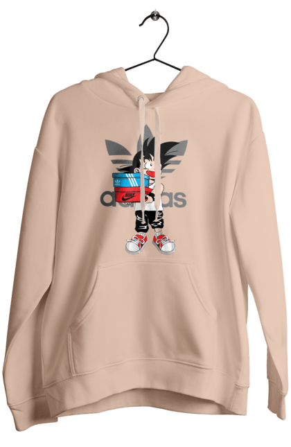 Женское худи с принтом Adidas Сон Гоку. Adidas, anime, dragon ball, son goku, адидас, аниме, гоку, жемчуг дракона, манга, сон гоку. 2070702