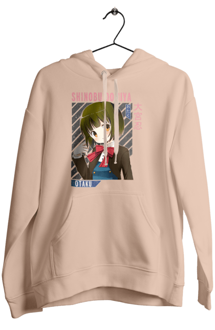 Women's hoodie with prints Kiniro Mosaic Shinobu Omiya. Anime, gold mosaic, kiniro mosaic, kinmoza, manga, shinobu, shinobu omiya. 2070702