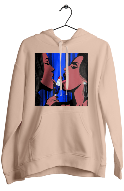 Женское худи с принтом Девушки Лижут Мороженое. 18, лизатт, сосать. 2070702