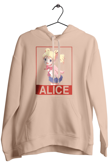 Women's hoodie with prints Kiniro Mosaic Alice Cartelet. Alice, alice cartelet, anime, gold mosaic, kiniro mosaic, kinmoza, manga. 2070702