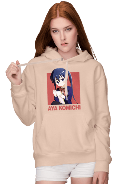 Women's hoodie with prints Kiniro Mosaic Aya Komichi. Anime, aya komichi, gold mosaic, kiniro mosaic, kinmoza, manga. 2070702