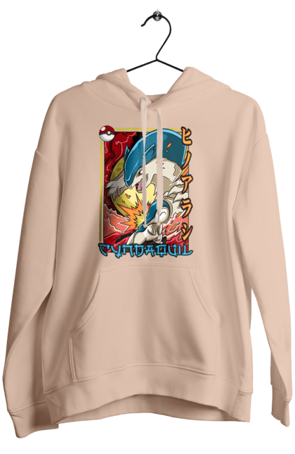 Women's hoodie with prints Pokemon Cyndaquil. Cyndaquil, nintendo, pokemon, pokemon go. 2070702