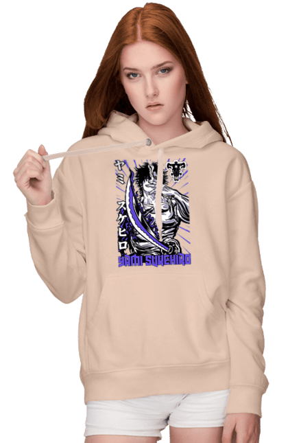 Women's hoodie with prints Black Clover Yami Sukehiro. Anime, black clover, manga, yami sukehiro. 2070702