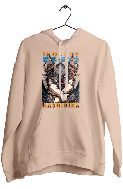 Women's hoodie with prints Demon Slayer Inosuke. Anime, demon slayer, inosuke, inosuke hashibira, kimetsu no yaiba, manga. 2070702