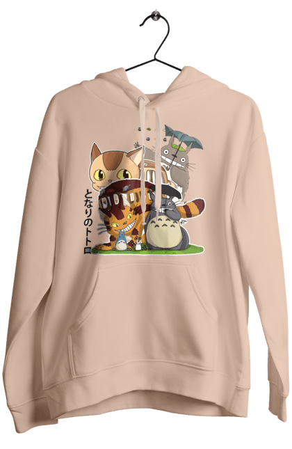 Women's hoodie with prints Totoro. Adventures, anime, comedy drama, fantasy, film, my neighbor totoro, tv series. 2070702