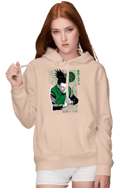 Women's hoodie with prints Shikamaru. Anime, manga, naruto, shikamaru, shikamaru nara. 2070702