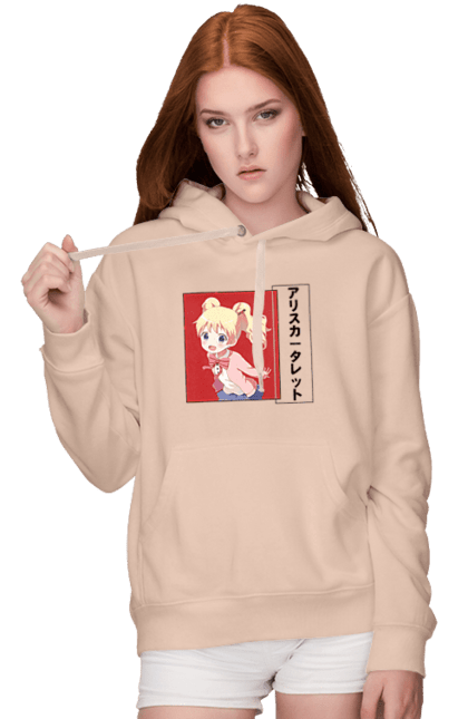 Women's hoodie with prints Kiniro Mosaic Alice Cartelet. Alice, alice cartelet, anime, gold mosaic, kiniro mosaic, kinmoza, manga. 2070702