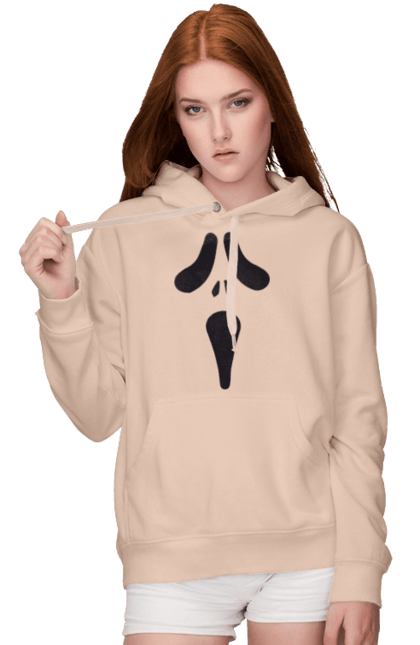 Women's hoodie with prints Halloween pumpkin face. Costume, halloween, holiday, october, october 31, pumpkin, scary, sweets, trick or treat. 2070702