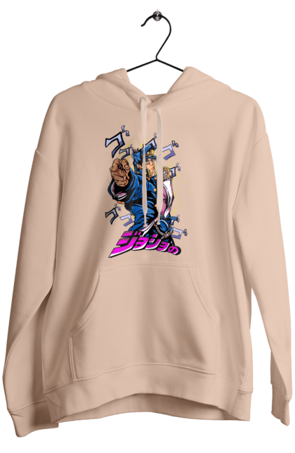 Women's hoodie with prints JOJO Jotaro. Anime, jojo, jojo`s bizarre adventure, jojo’s bizarre adventure, jotaro, jotaro kujo, manga. 2070702