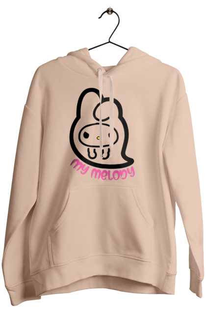 Women's hoodie with prints Hello Kitty My Melody. Brand, character, ghost, halloween, hello kitty, my melody. 2070702