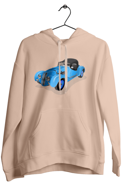 Women`s hoodie with prints Car. Auto, car, classic, old, old machine. 2070702