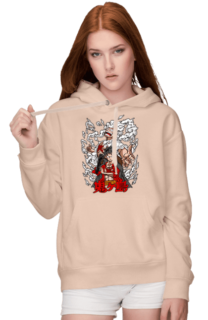 Women's hoodie with prints One Piece Luffy. Anime, luffy, manga, monkey de luffy, one piece, pirates. 2070702